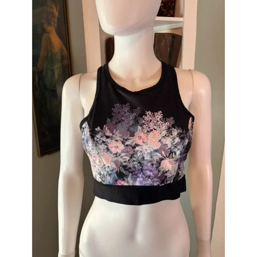 Alala Floral Longline Sports Bra Small S
